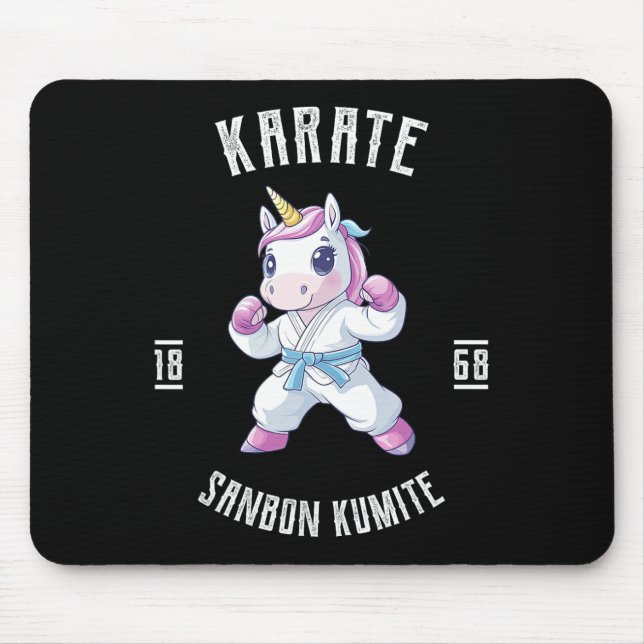 Mousepad Unicorn Karate - Artista Marcial Japonês (Frente)