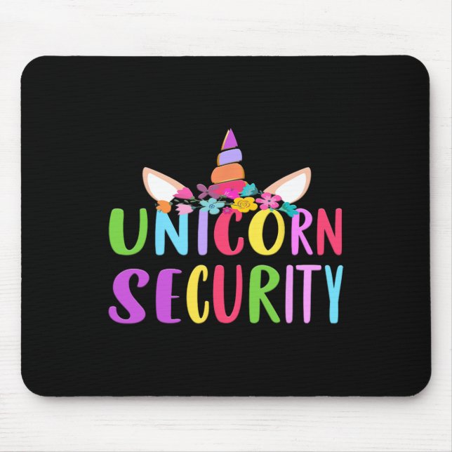 Mousepad Unicorn Security Halloween Fall Costume Adultos Ki (Frente)