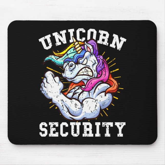 Mousepad Unicorn Security - Manly Muscular Unicorn Lovers  (Frente)