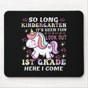 Mousepad Unicórnio Adeus Jardim de Infância Foi Divertido C