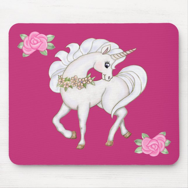 Mousepad Unicórnio Branco (Frente)
