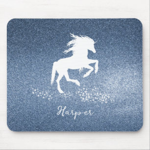 Mousepad Unicórnio brilhante azul
