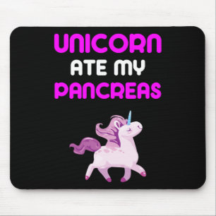 Mousepad Unicórnio Comeu Meu Pancreino Diabetes Meninas Bo