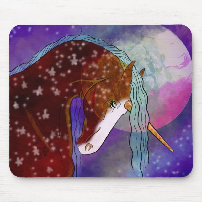 Mousepad Unicórnio Cósmico 4 (Frente)