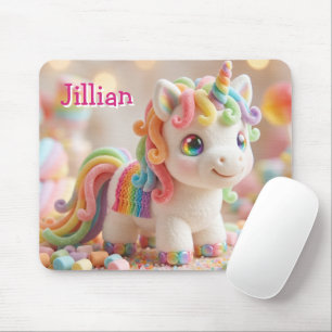 Mousepad Unicórnio de Marshmallow e Sonho de Doce Pastel
