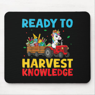 Mousepad Unicórnio de Volta às Aulas Fazenda Trator Agricul