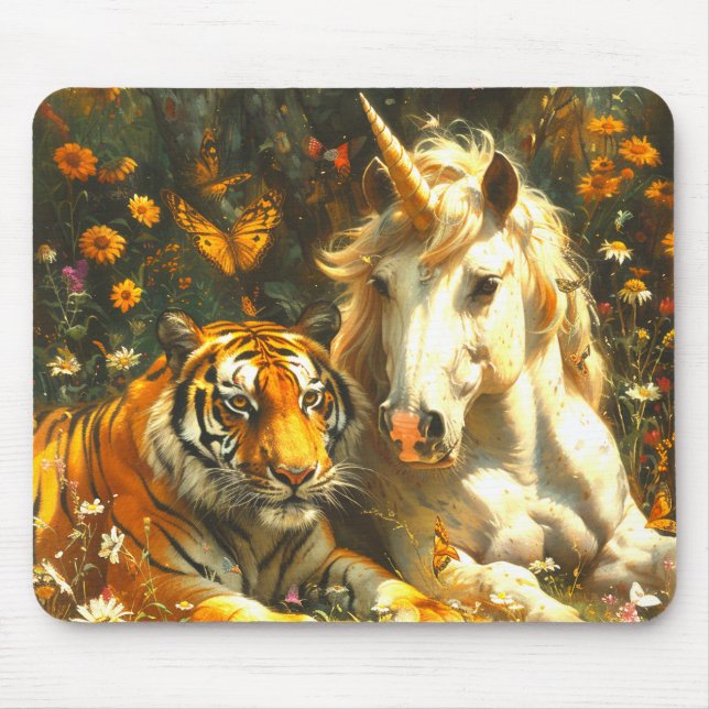 Mousepad Unicórnio e Tigre (Frente)