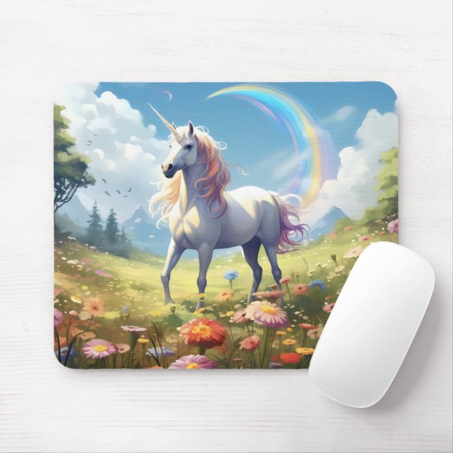 Mousepad Unicórnio em Meadow (Com mouse)