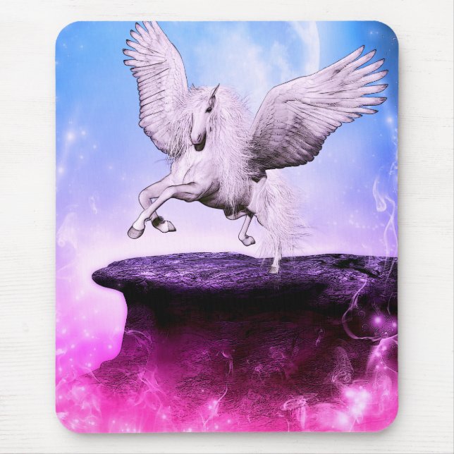 Mousepad Unicórnio Fantasia Rosa (Frente)