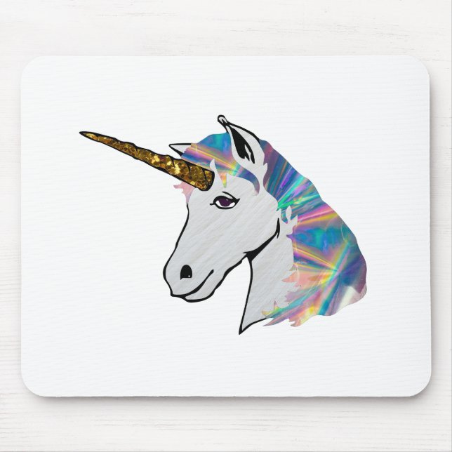 Mousepad unicórnio holográfico (Frente)