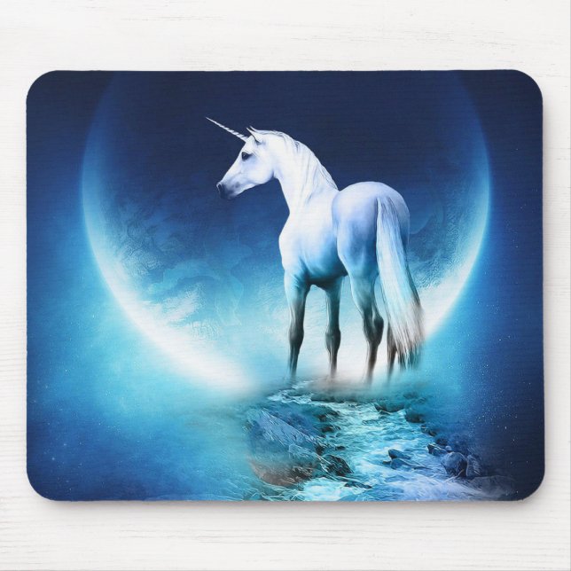 Mousepad Unicórnio Mágico, Criatura Mítica Fantástica Decor (Frente)