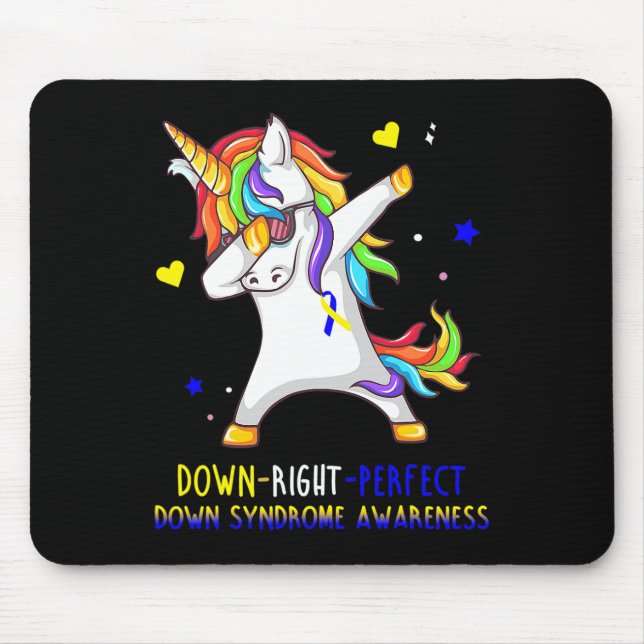 Mousepad Unicórnio para Baixo, Perfeito para Baixo, Sensibi (Frente)