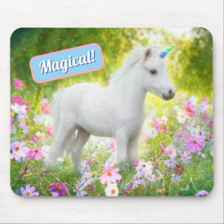 Mousepad Unicórnio Pônei Branco