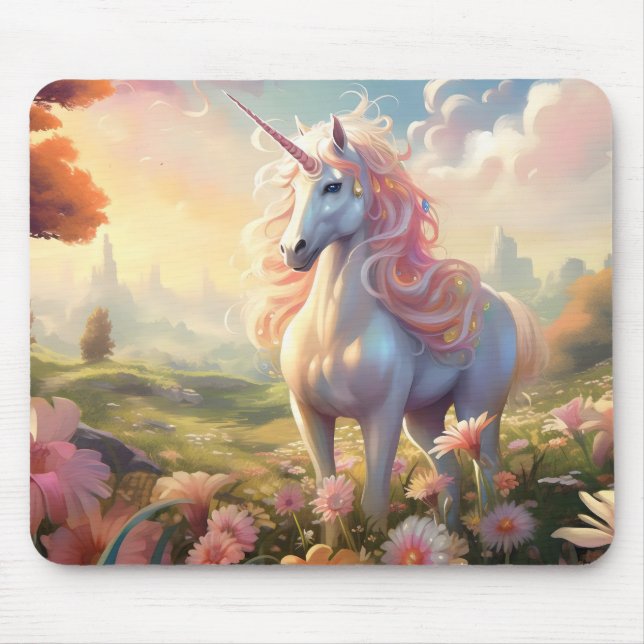 Mousepad Unicórnio Rosa (Frente)