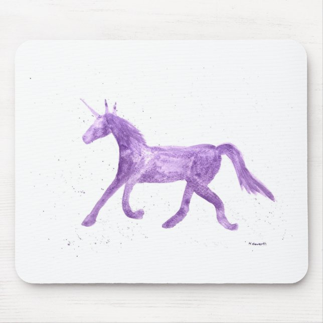 Mousepad unicórnio roxo (Frente)