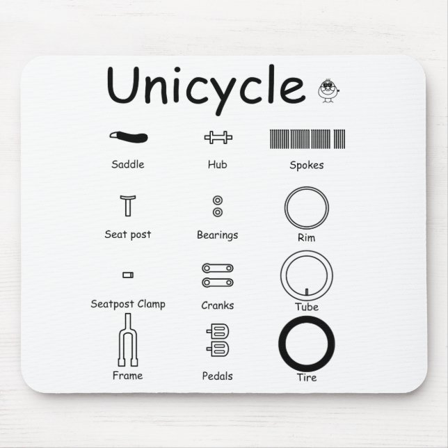 Mousepad Unicycle parts (Frente)