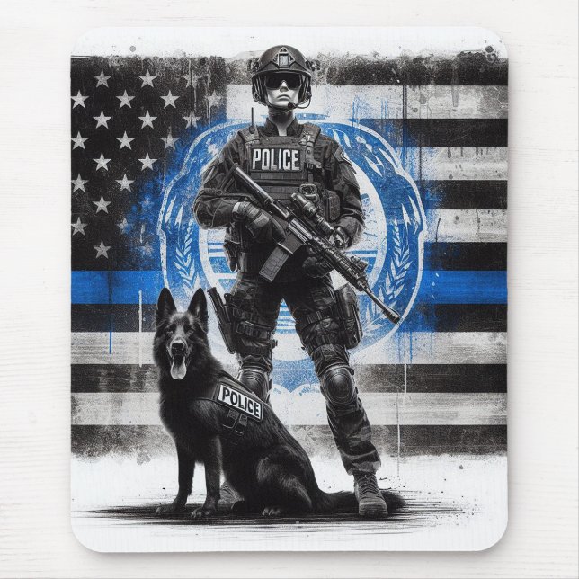 Mousepad Unidade de Polícia do K9 (Frente)