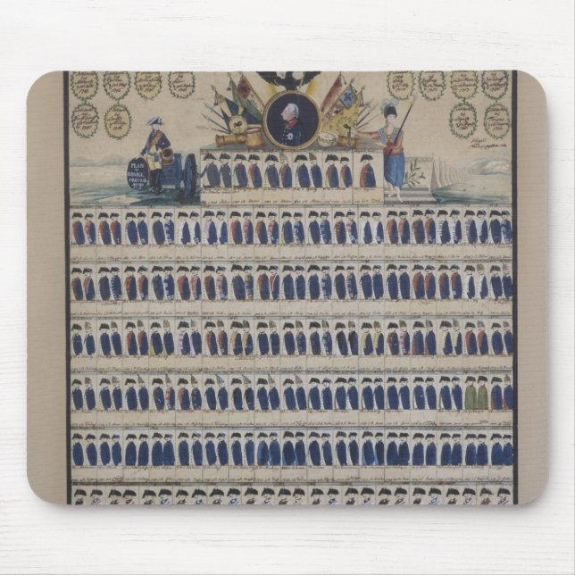 Mousepad Uniformes prussianos da época de Frederick (Frente)