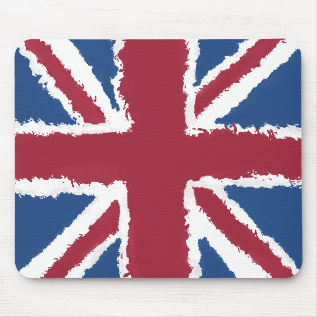 Mousepad Union Jack Painted Trabalho de arte por Heva Weva (Frente)