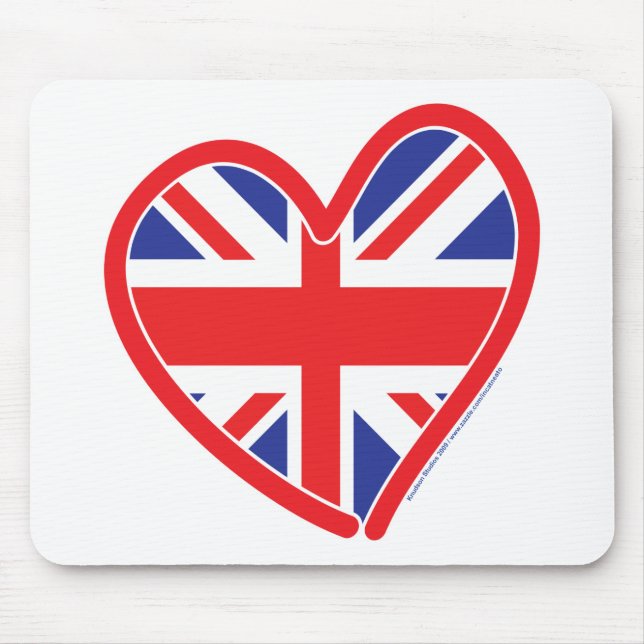 Mousepad Union Jack Royal Heart (Frente)