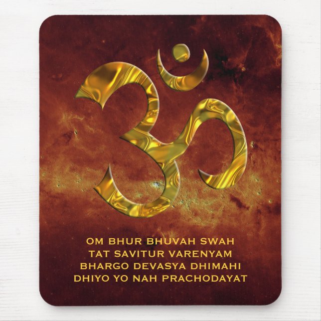 Mousepad Universo da MANTRA | do OM/Aum & do GAYATRI do (Frente)