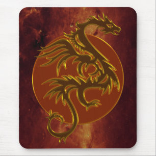 Mousepad Universo dourado de Sun   do dragão do fogo