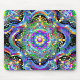 Mousepad Universo Mandala Cores Psicodélicas