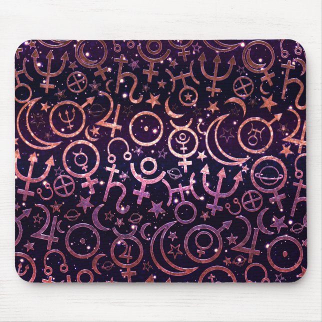Mousepad Universo Planetário Espacial de Planetas com Brilh (Frente)