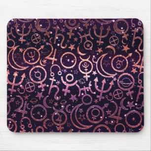 Mousepad Universo Planetário Espacial Glittery Roxo Planeta