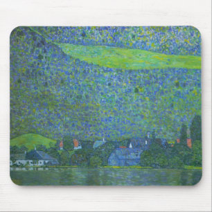 Mousepad Unterach em Attersee por Klimt, arte Nouveau do