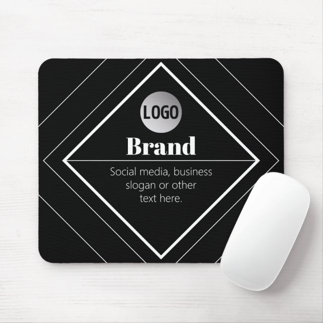 Mousepad Upload Your Logo & Customizable Text Design (Com mouse)