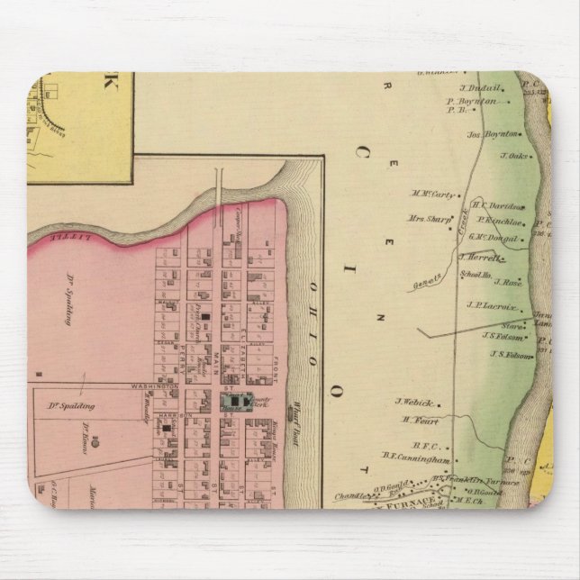 Mousepad Upper Ohio River e Valley 3 (Frente)