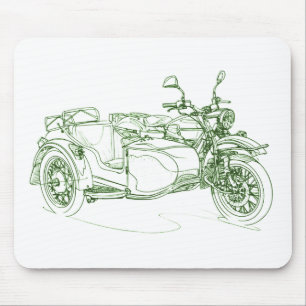 Mousepad Ural outubro de 2010 vermelho retro