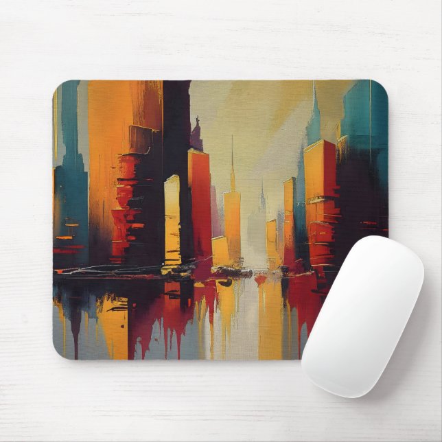 Mousepad Urban Pulse – Abstract City In Vertical Rhythm (Com mouse)