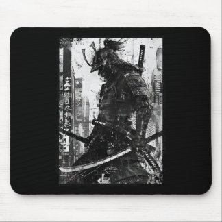 Mousepad Urban Samurai Warrior Grunge Japanese Streetwear