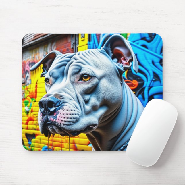 Mouse pad para jogos, cachorro de caça Pitbull, costura de precisão, mouse  pad durável