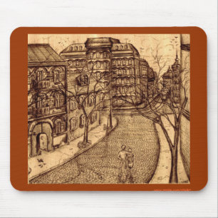 Mousepad urbano da arte gráfica da cidade de