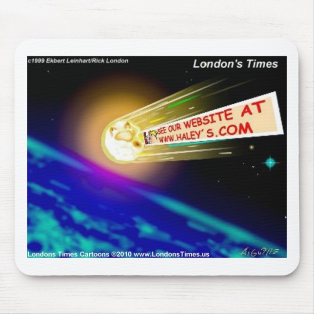 Mousepad URL Of Haleys Comet Funny Cards Tees Mugs & Gifts (Frente)
