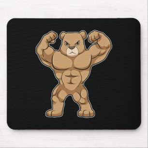 Mousepad Ursa Fisiculturista Esportes de Fisiculturismo