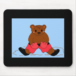 Mousepad Urso Boxeador Vermelho