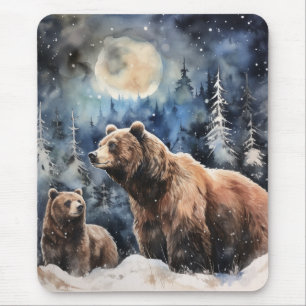 Mousepad Urso Cinzento e Bebê