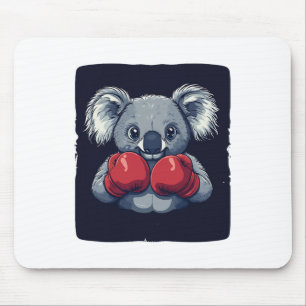 Mousepad Urso Coala Fofo Com Habilidades Sérias de Boxe Par