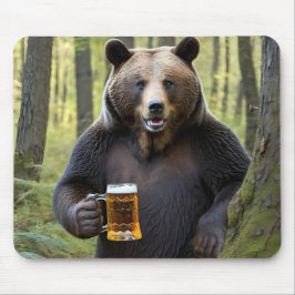 Mousepad Urso com Urso de Cerveja