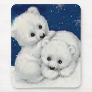 Mousepad Urso Cubs polar bonito