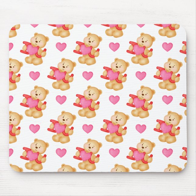 Mousepad Urso de Carta de Amor (Frente)