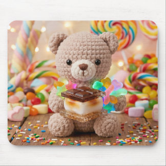 Mousepad Urso de Crochê com S'more Caprichoso