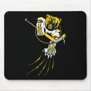 Mousepad Urso de hóquei goleiro Grizzly Beast