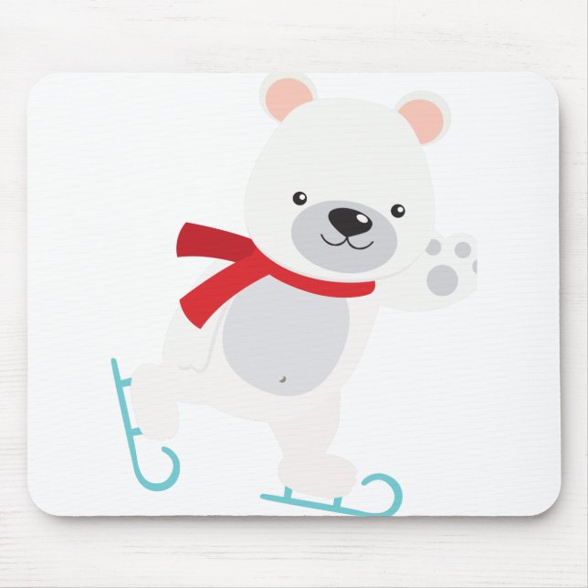 Mousepad Urso De Inverno De Pé De Gelo (Frente)