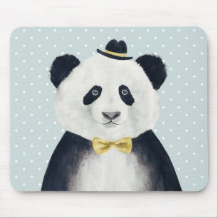 Mousepad Urso de panda da aguarela