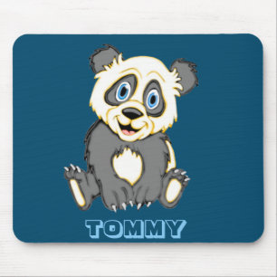 Mousepad Urso de panda de sorriso personalizado